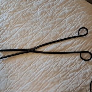 Vintage metal curling irons. Hand forged